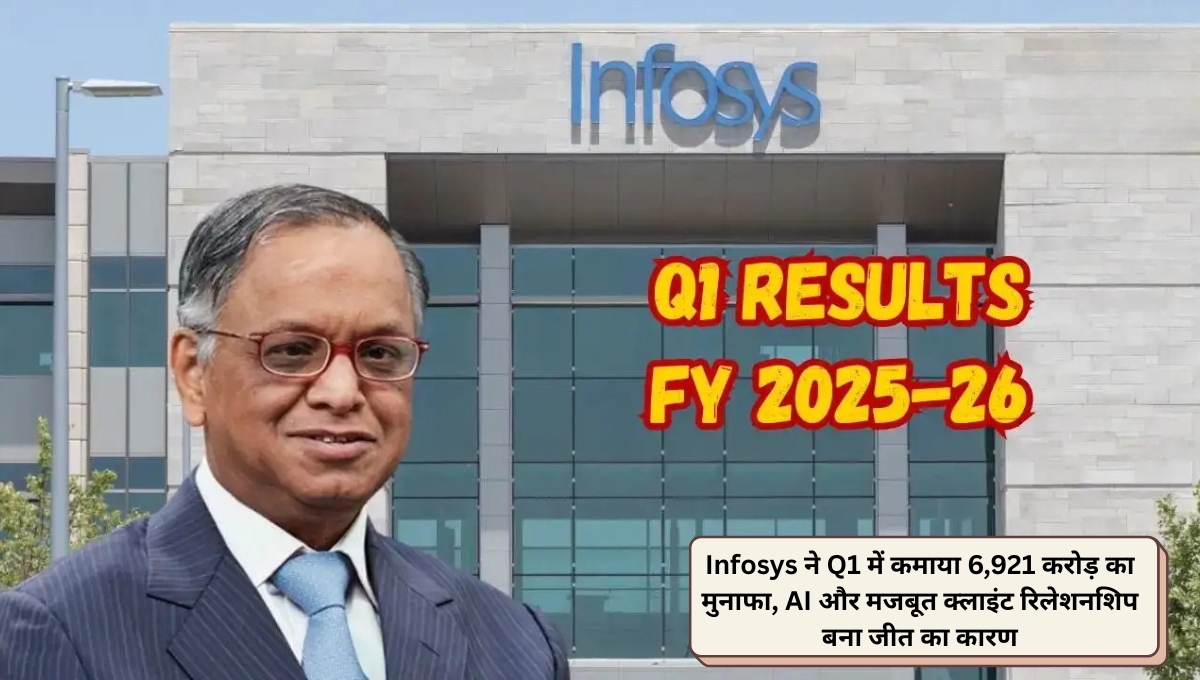 Infosys ने Q1 में कमाया 6,921 करोड़ का मुनाफा, AI और मजबूत क्लाइंट रिलेशनशिप बना जीत का कारण