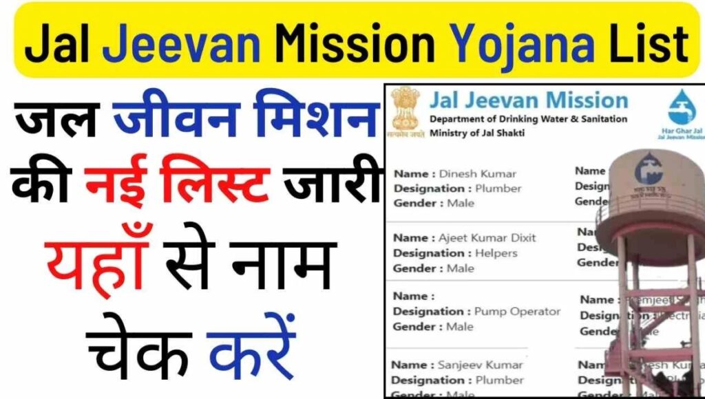 Jal Jeevan Mission Yojana की नई ग्रामीण लिस्ट जारी: जानिए कैसे मिलेगा नौकरी का सुनहरा मौका