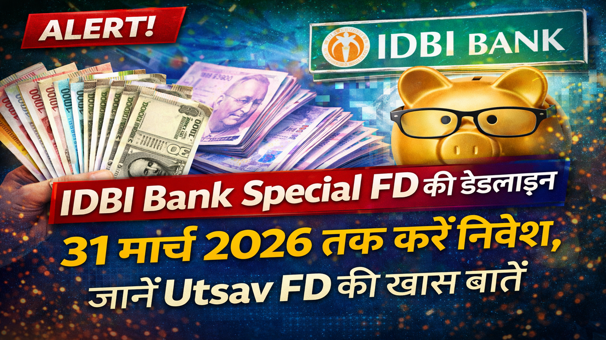 IDBI Bank Special FD की डेडलाइन नजदीक: 31 मार्च 2026 तक करें निवेश, जानें Utsav FD की खास बातें