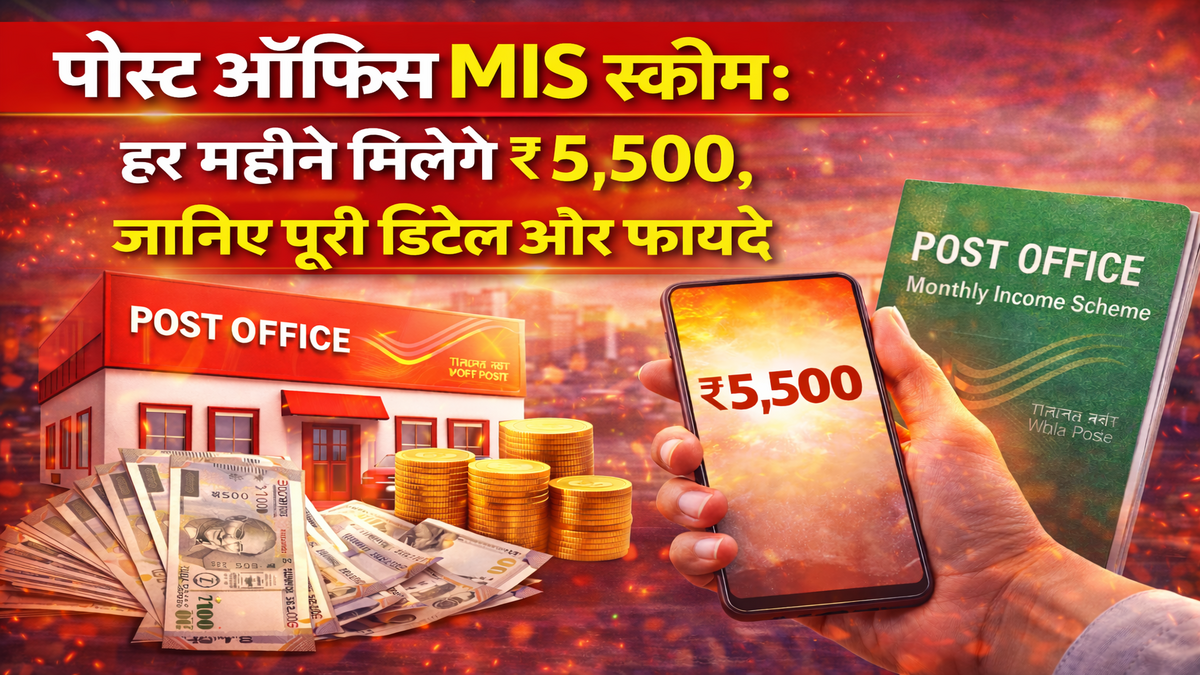 पोस्ट ऑफिस MIS स्कीम: हर महीने मिलेंगे ₹5,500, जानिए पूरी डिटेल और फायदे