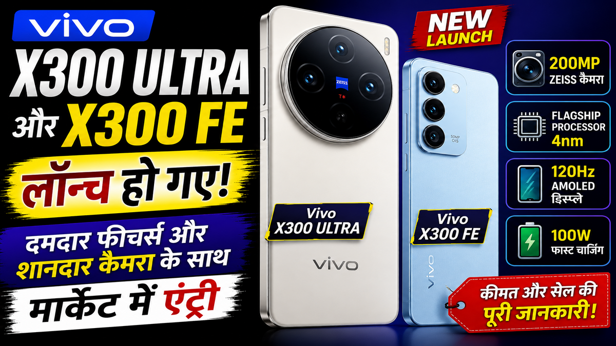 Vivo X300 Ultra Launch: Vivo X300 Ultra और Vivo X300 FE लॉन्च, दमदार फीचर्स और शानदार कैमरा के साथ मार्केट में एंट्री